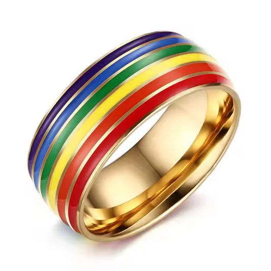 Prismatic Glow Band Ring